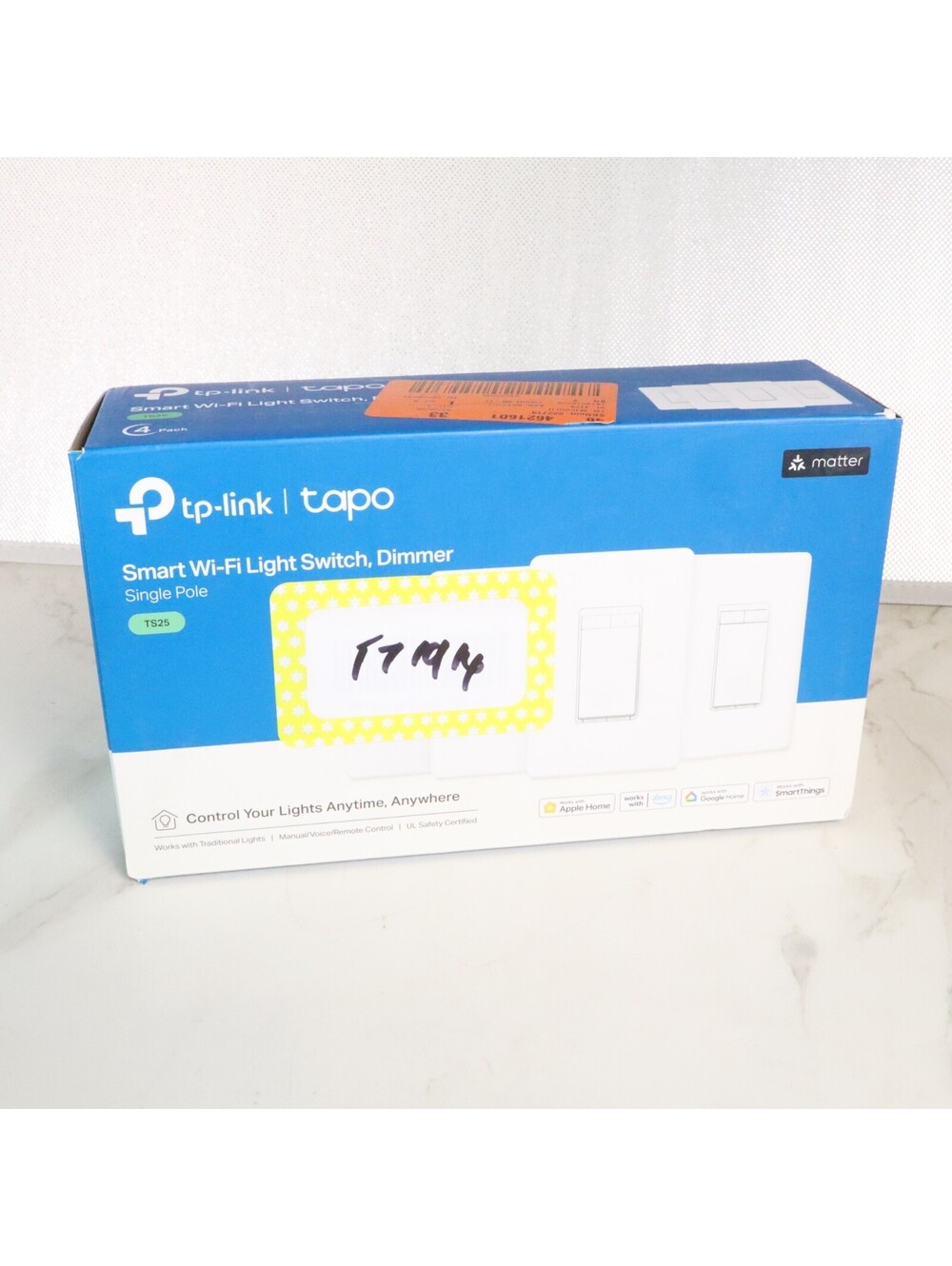TP-Link Tapo S500D Smart Wi-Fi Dimmer Switch Single Pole 4-Pack Open Box